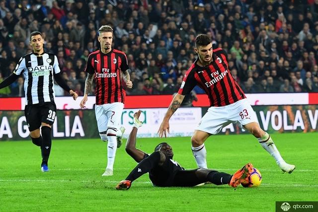 包含AC米兰客场不敌乌迪内斯，遭遇颓势的词条